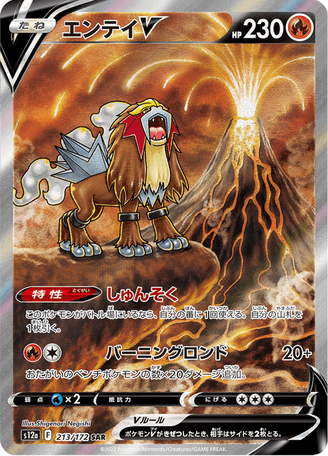 Entei V SAR 213/172 s12a VSTAR Universe Pokémon JAP